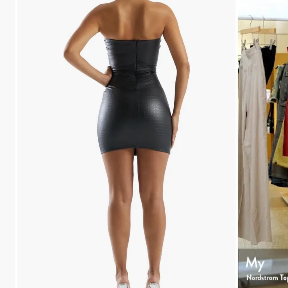 NORDSTROM: Black Croc Mini Dress